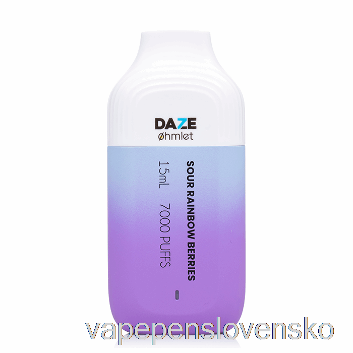 7 Daze Ohmlet 7000 0% Zero Nikotín Jednorazové Kyslé Dúhové Bobule Vape Shop Bratislava